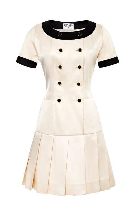 chanel dress white|chanel fit and flare dress.